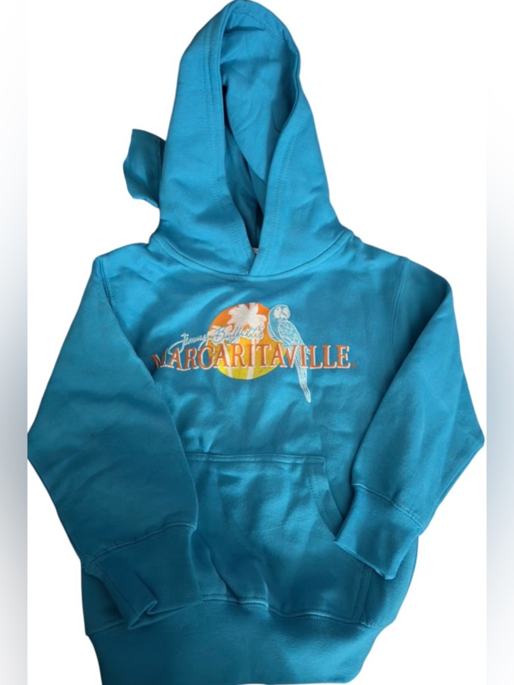 Margaritaville‎ XS 5-6 Kids Sweatshirt Pullover Hooded Turquoise Blue Cotton Mix